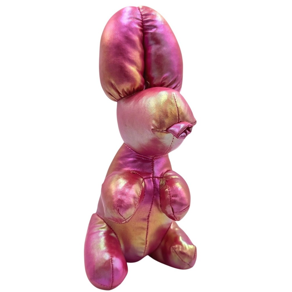 Dan Dee Collectors Choice Metallic Pink Iridescent Bunny Plush 8.5 in